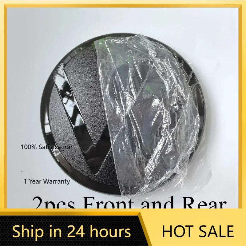 For VW VOLKSWAGEN New 2pcs Front and Rear Emblem For VW Golf 6/Golf 7/Golf 7.5/Golf 8 Not Affect ACC Modified Black Label Flat M