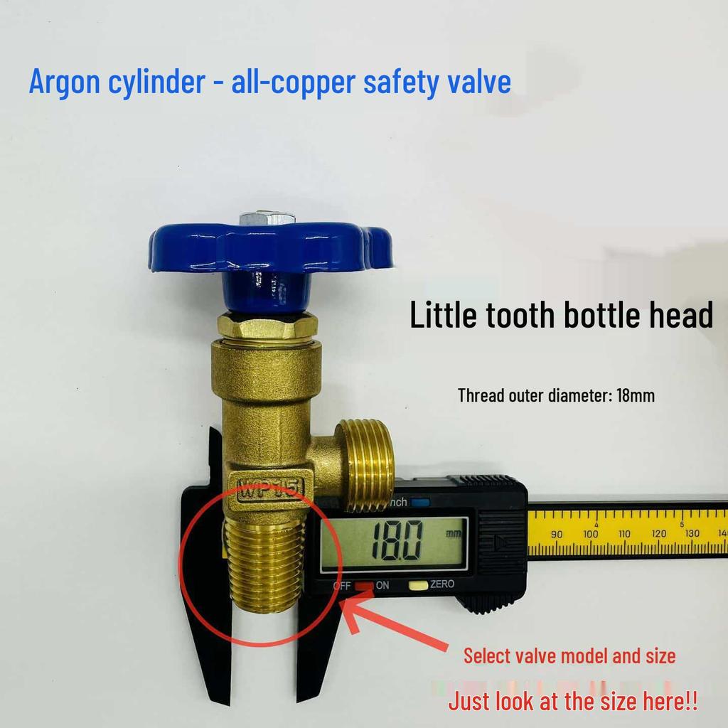 Argon Cylinder Safety Valve, CO2 Pressure Reducer, 40L Copper Switch Valve