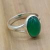 Женское кольцо из зеленого оникса 925 пробы, кольцо с овальным драгоценным камнем, ювелирные изделия ручной работы, подарок для нее, кольцо с подарком на годовщину