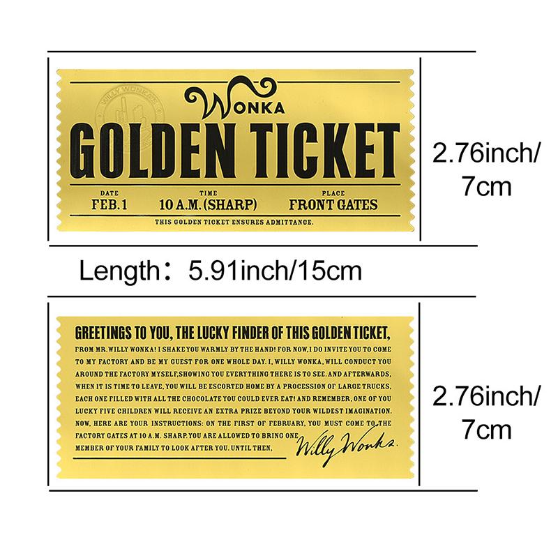 1 шт. Детские подарки Wonka Charlie Шоколадный золотой билет Аниме Золотой ваучер Брошь Значки на булавках Металлические значки Коллекция закладок