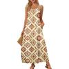 Women's Casual Long-length Sundress Summer Beach Dress Round Neck Sleeveless Loose Sundress