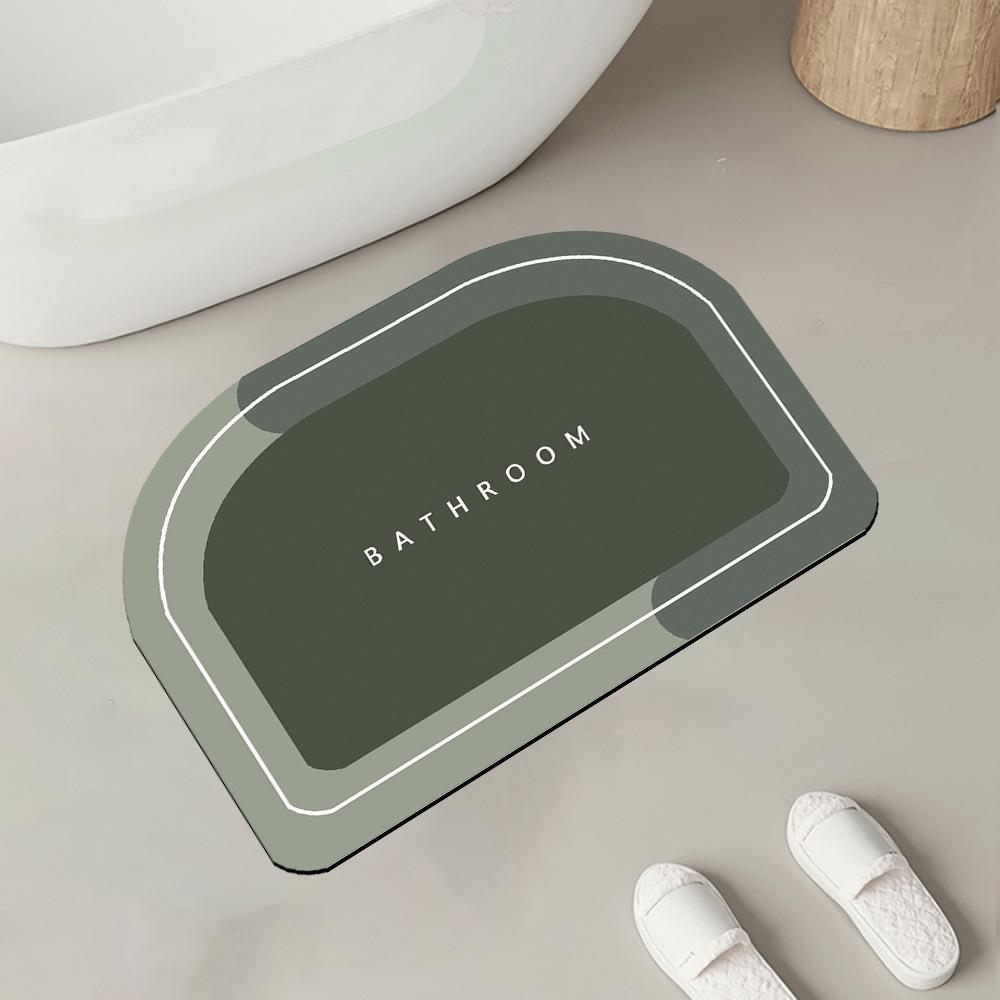 Nordic Wind Bathroom Diatom Mud Moisture-wicking Mat Non-slip Quick Dry Durable Washroom Foot Mat Home Bathroom Mat