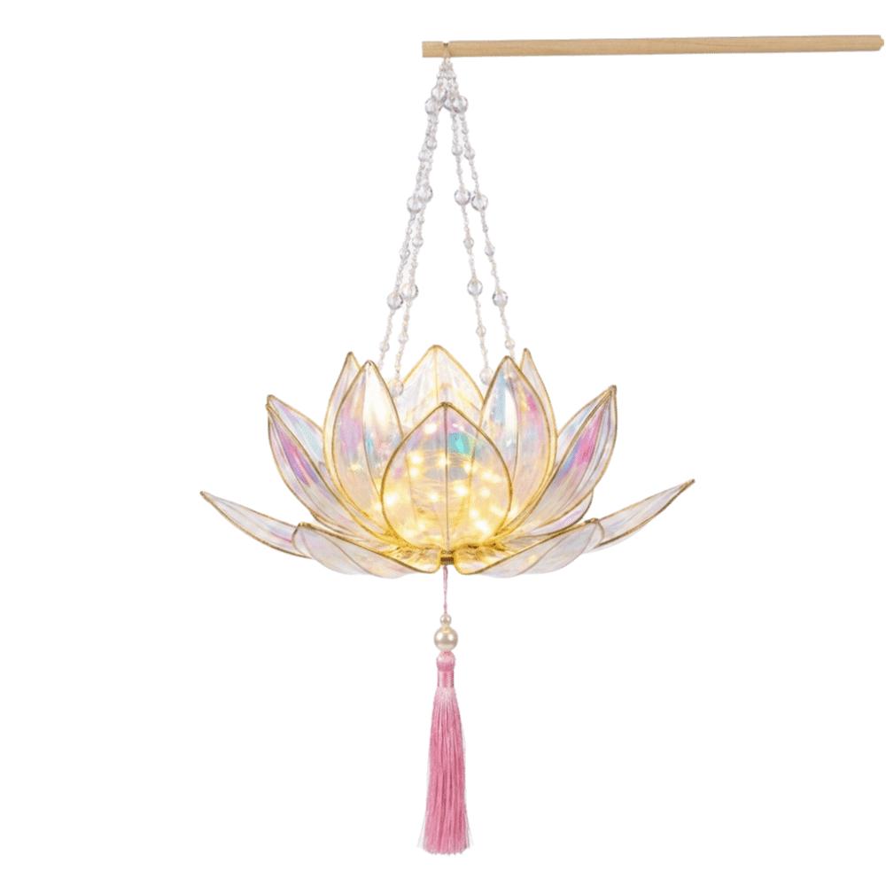 3D Twisted Stick Lotus Flower Lantern Luminous Handheld Lantern Traditional Decor