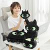 Black Cat Foam Particle U Shaped Pillow Soft Neck Protection for Office Nap Comfortable Cozy Rest Aid Essential