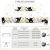 1 Piece Of Kitten Themed Printed Tablecloth, Country Farmhouse Style, Black Kitten, Flower Pattern Design, Multiple Sizes Available, Suitable For Spri