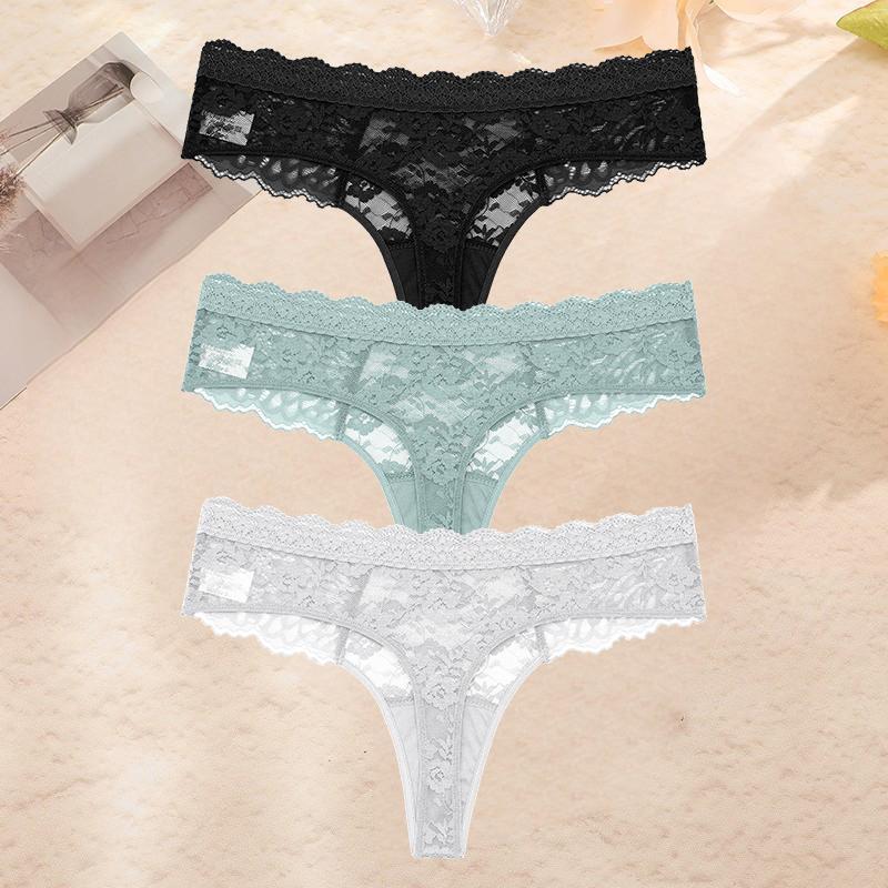 FINETOO 3 шт./компл. S-XL женские сексуальные трусики стринги сексуальное женское нижнее белье женское кружевное белье женское бикини леди стринги нижнее белье