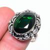 Хромдиопсид Ручной работы 925 Стерлинговое серебро Ювелирное кольцо Размер 9 H3W10