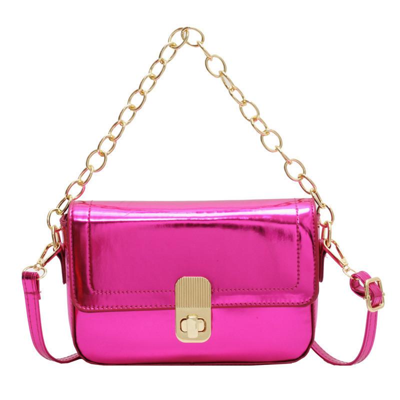 Stylish Pu Leather Chain Bag For Women Trendy Square Crossbody And Shoulder Bag