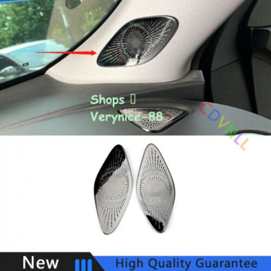 Inner A Post Speaker Frame Cover Trim For Chevrolet Malibu 2016-2021 Black Steel