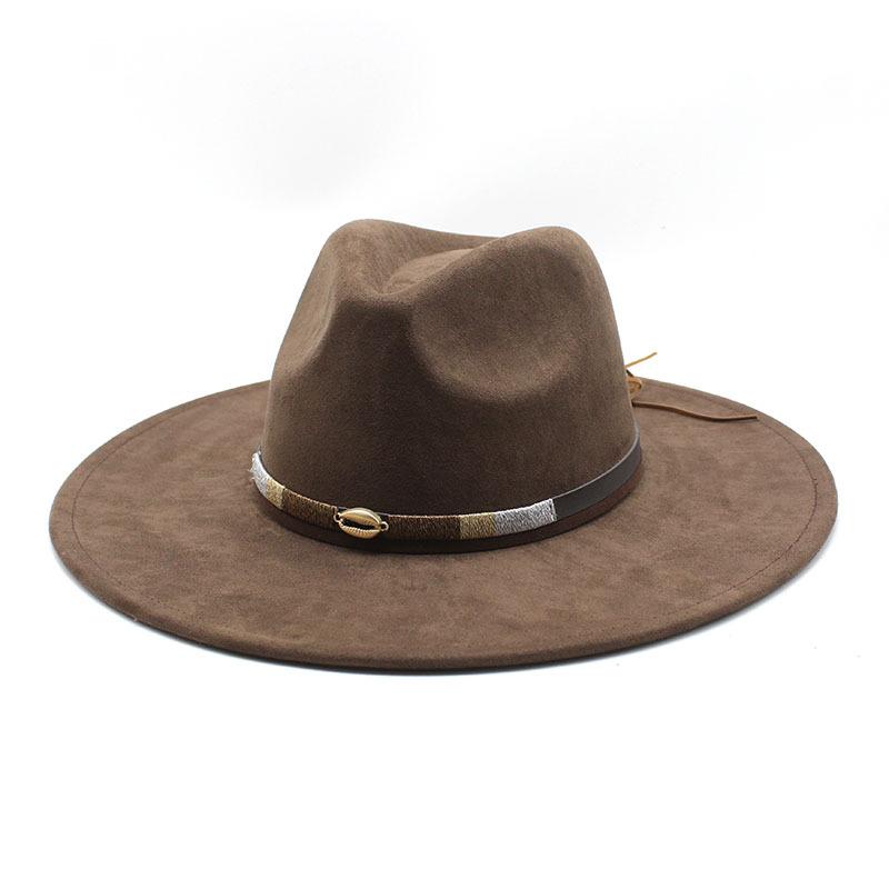 Suede Ethnic Style Jazz Hat Men'S And Women'S Autumn British Versatile Top Hat
