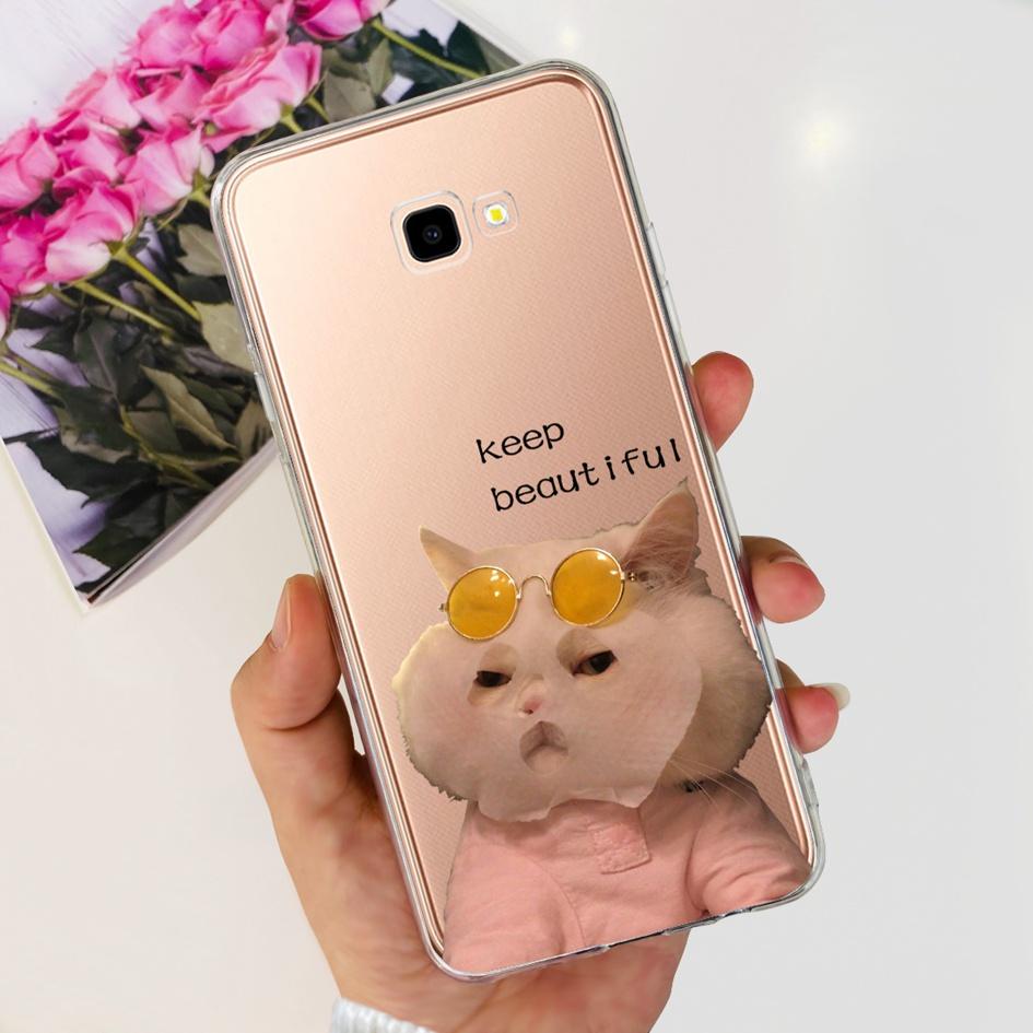 Для Samsung J4 Plus Чехол J415 SM-J415F Силиконовый Чехол Популярный Цветок Прозрачный ТПУ Мягкий Бампер Для Samsung Galaxy J4 2018 J4+ Чехлы