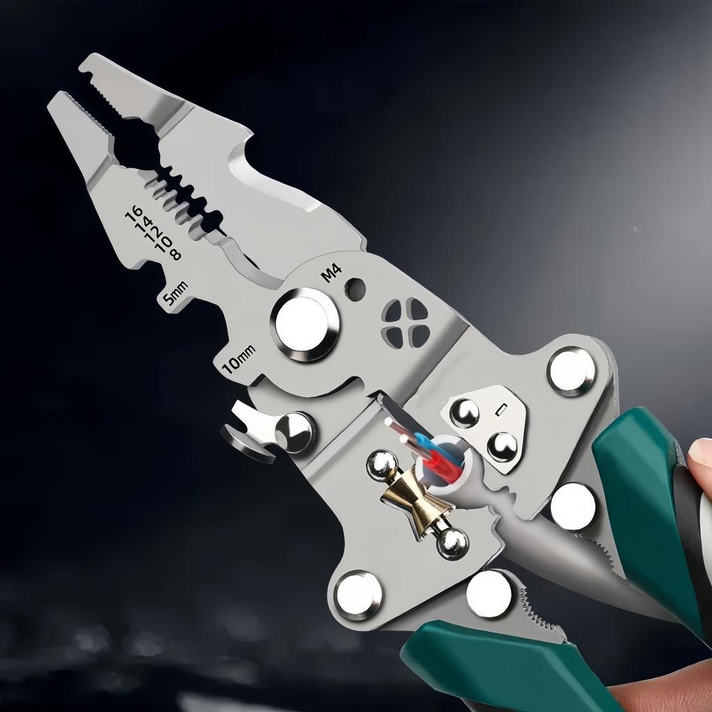 Многофункциональные кусачки 20 в 1 для электриков: Специальные складные клещи для зачистки проводов, кусачки для зачистки и протягивания проводов, расщепления и обжима проводов