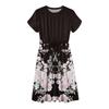 Women's Casual Cute Pattern Print Round Neck Midi Dress Basic Classic Outdoor Everyday Short Sleeve Loose Dress