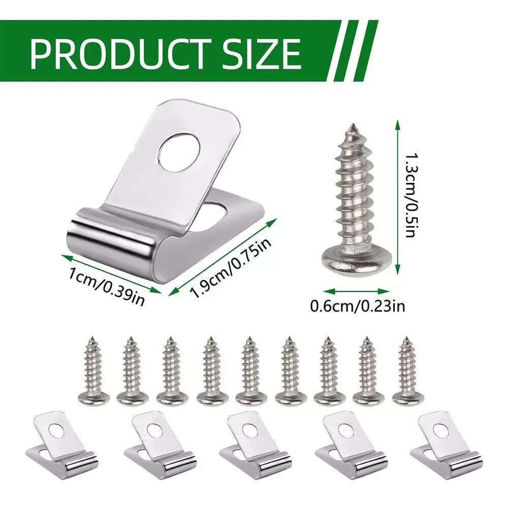 100x зажим для проволочной сетки, крепежный винт из оцинкованной стали, панель из сварной сетки