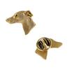 Whippet - gold-plated pin brooch, elegant dog ornament, unique pin by Art-Dog brand