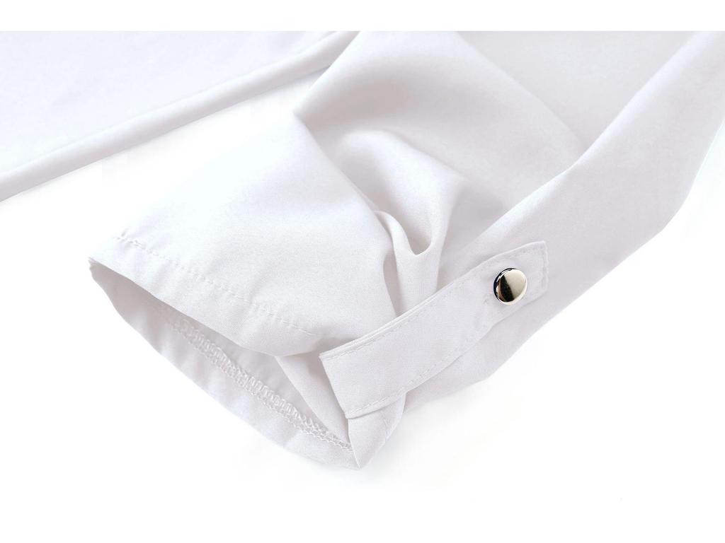 2023 Осень/Зима Женская однотонная однобортная рубашка с длинным рукавом