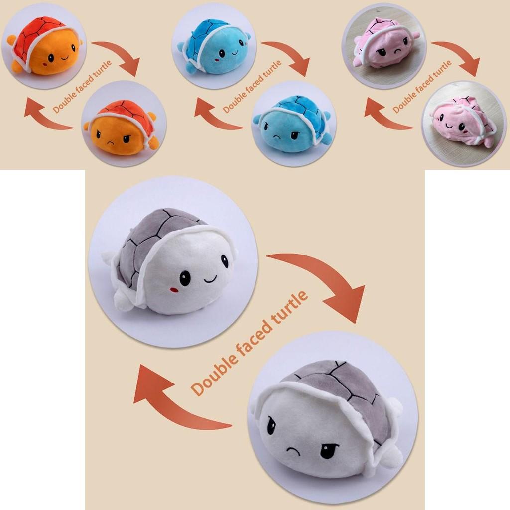 Soft And Cute Double-sided Flip Turtle Plush Toy Ideal For Childrens Gifts