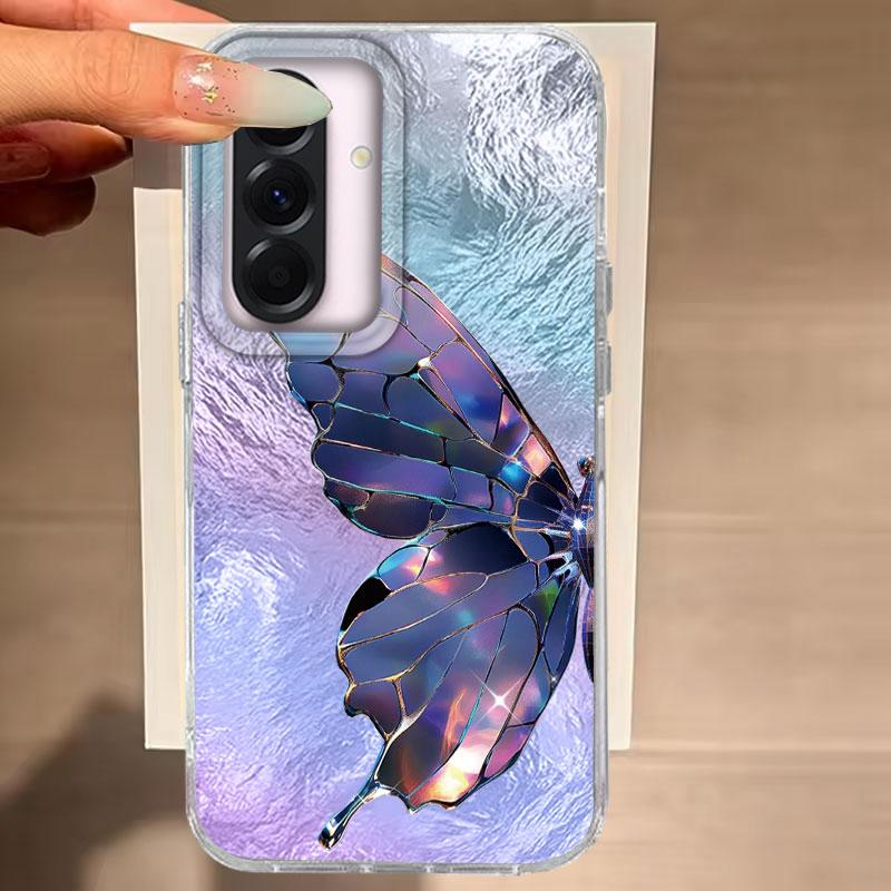Case For Samsung Galaxy A56 A36 A16 A25 A35 A26 S25 S24 Plus Ultra FE 5G Phone Cover Butterfly Gradient For Samsung A55 Soft Bag