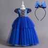 Платье принцессы для девочек, пышная сетчатая юбка, вечернее платье, длинное платье