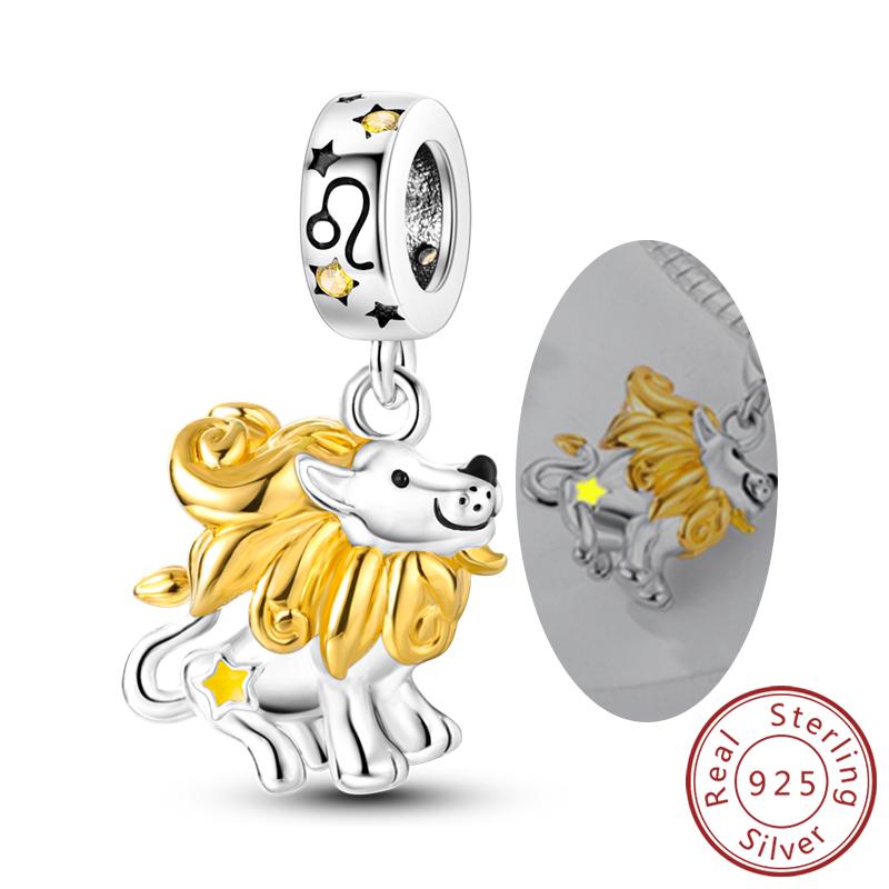 Оригинальные Шармы Бусины Медь Золотой Бант Леопард Кошка Собака Подсолнух Бусины Подходят для Подвески Браслет Женские Ювелирные Изделия Подарок