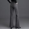 Women's High-Waist Herringbone Micro-Flare Suit Pants
