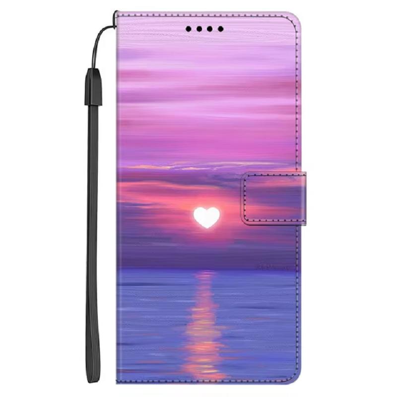 Кожаный чехол-кошелек с рисунком цветка и волка/собаки для Honor X5C Plus, X5C, Magic8 Pro 5G