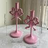 Single Head French Bow Candlestick Wrought Iron Candle Containers  Western Decoration