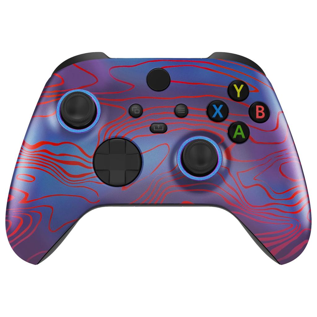 EXtremeRate Сменная лицевая панель с версией ASR, Пользовательская передняя крышка-накладка для Xbox Core и Xbox Series X S Ring, и [Дамаск]