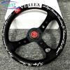 12.5inch 320mm Racing Drift Steering Wheel Real Leather Deep Dish VERTEX Sim Embroidery JDM Car Accessories