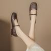 New Spring and Autumn Thick Heels Mary Jane Women's Head Retro Single Shoes with Low Heels Grandma Shoes Soft Soles Are Not Tired