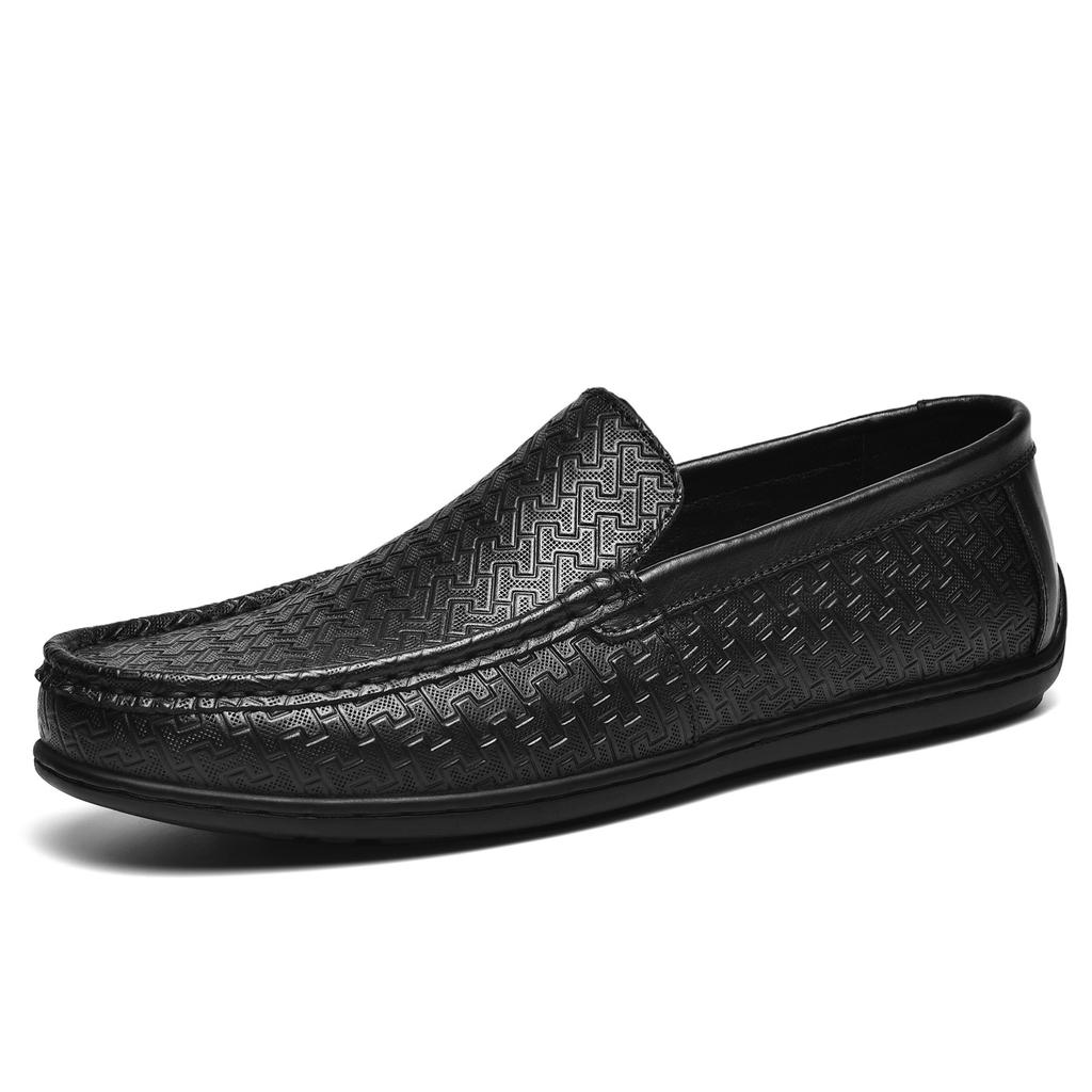 Туфли-лоферы Gommino из натуральной кожи верхнего слоя, мокасины для вождения, британская повседневная мужская кожаная обувь