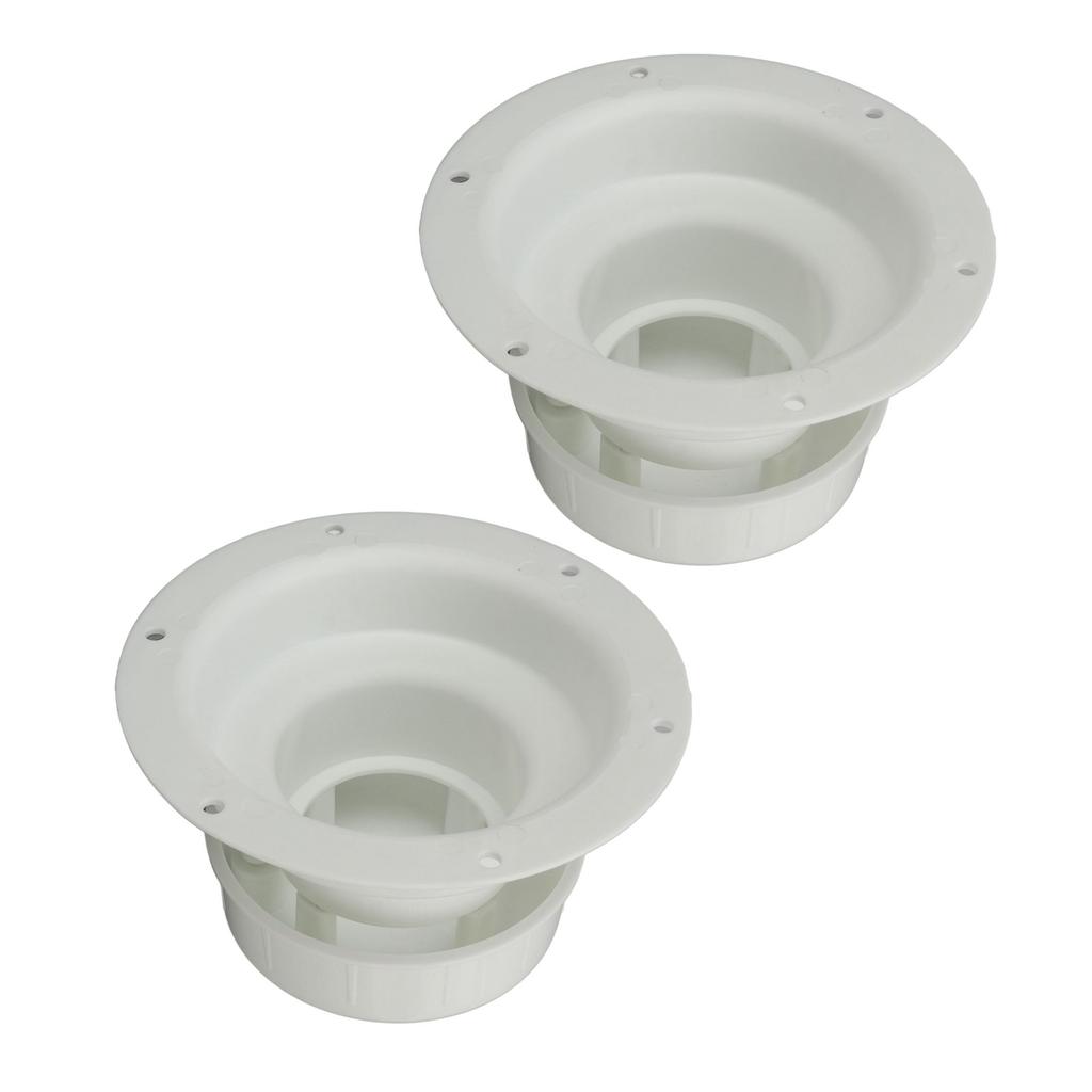 2PCS RV Plumbing Vent Caps Prevent Leaks Camper Roof Sewer Vent Cover Caps for Trailer 1 to 2‑3 8 Inch Pipes White