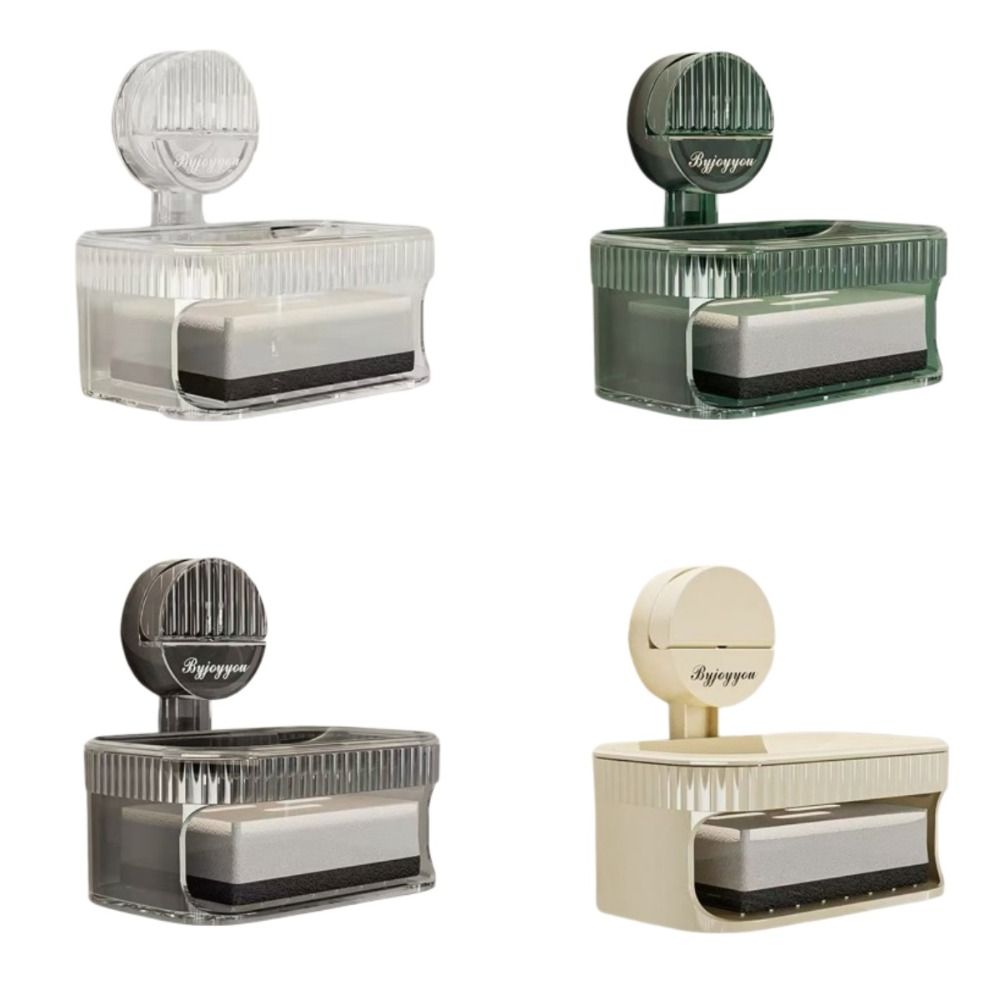 Removable Drain Soap Box Punch-Free Soap Rack Practical Suction Cup Sponge Soap Holder  for Home