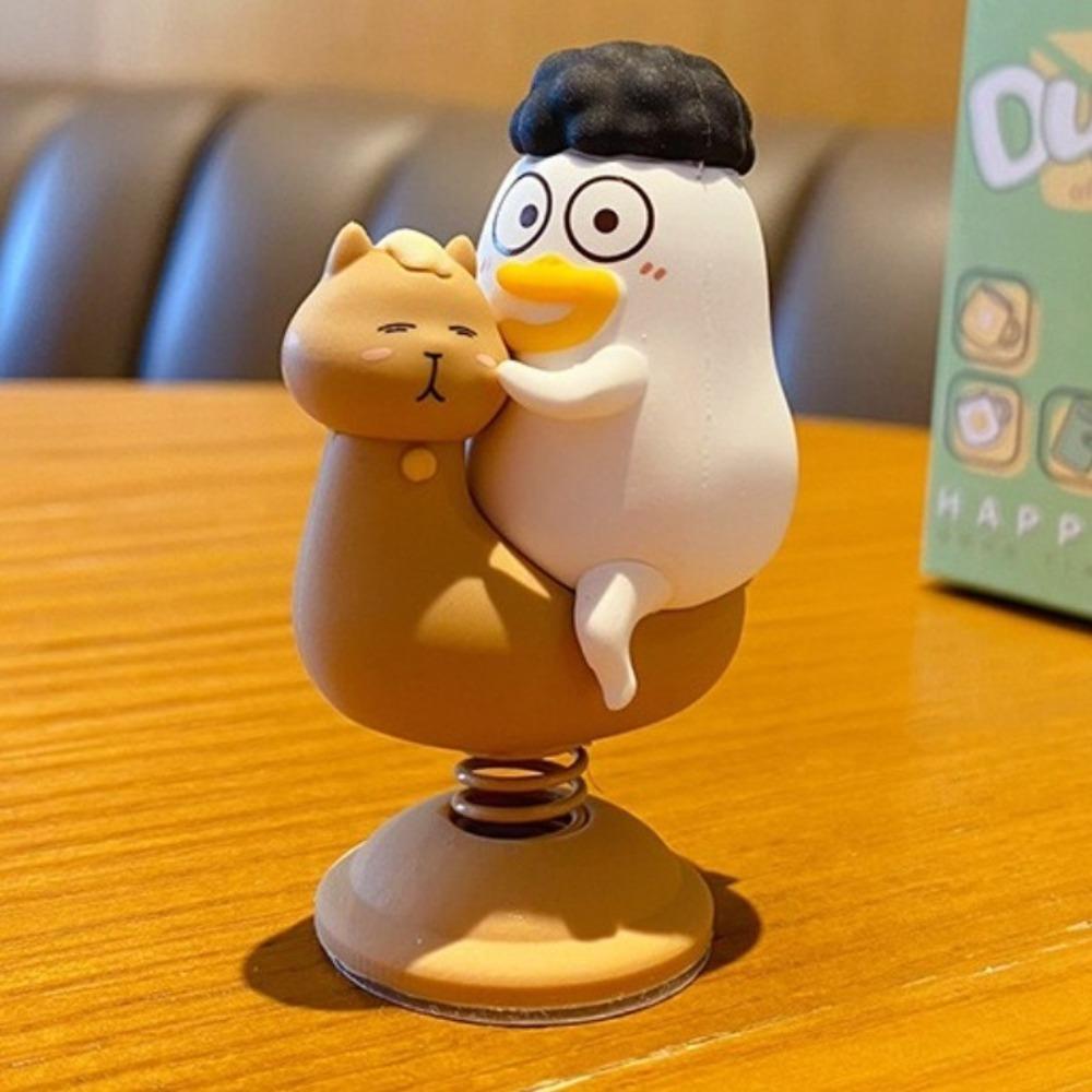 Funny Little Liu Duck Car Decoration Statue Car Bobblehead Figure  Center Console