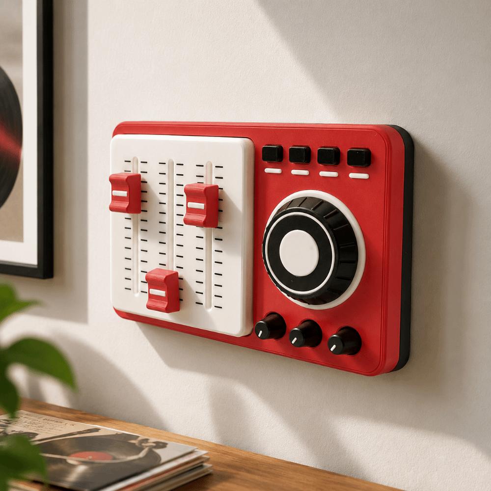 3 Switches Light Switch Guard Covers Vintage Mixing Console Shaped Switch Cover Children Bedroom