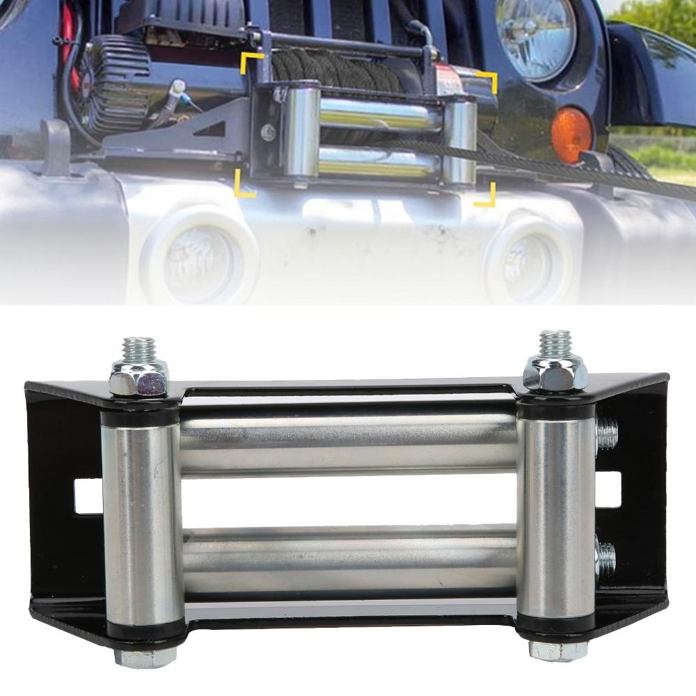 Iron Zinc Plated Universal Winch Fairlead Bolt Pattern Mount Roller Cable Guide For ATV Winches