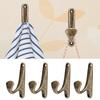 4 Sets Clothes Hook Zinc Alloy WallMounted Towel Hat Coat Hanger Home Organizer(SPN0001 Black Brown Bronze )