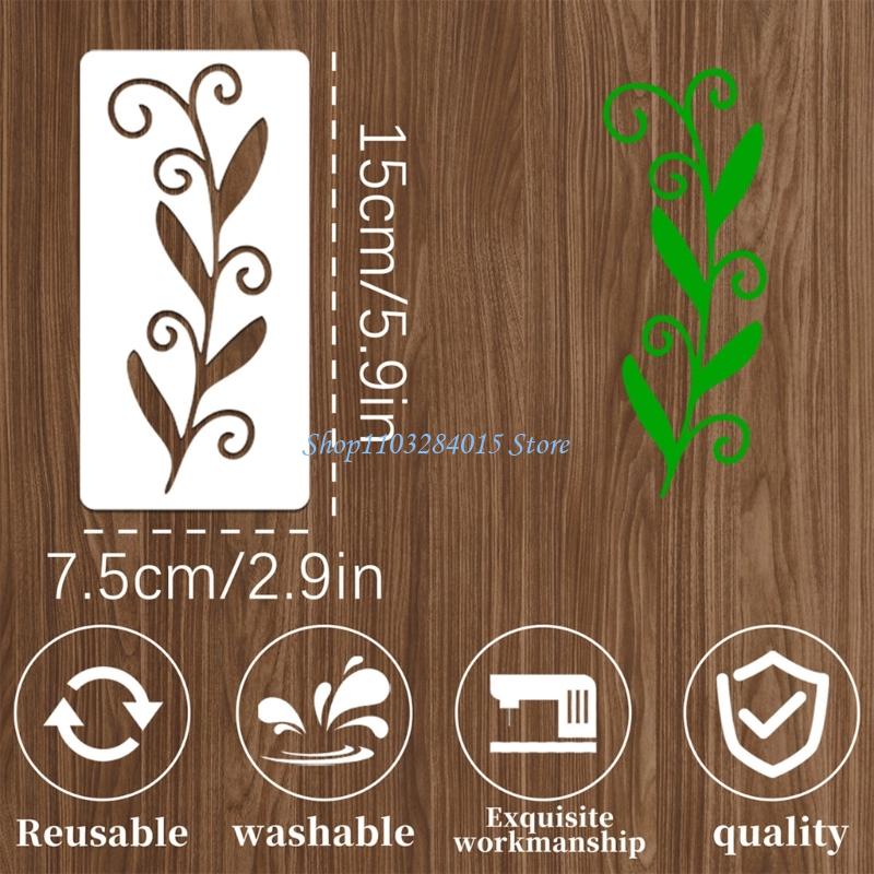 R6FF Precisions Cut Stencil Template Multipurpose For Wall Art Fabric Painting And Craft Design with Reusing PET Materials