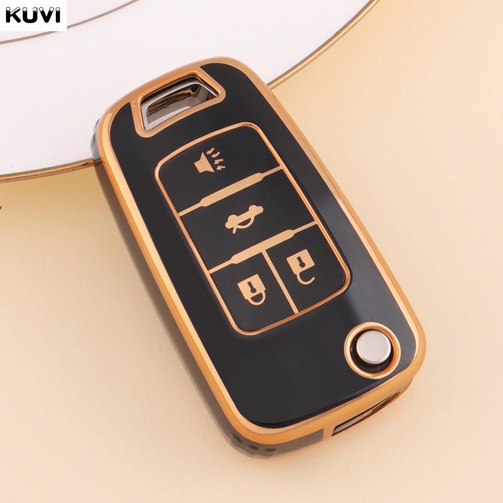 ТПУ Чехол-оболочка для складного ключа автомобиля Chevrolet Cruze Aveo Trax Sail Malibu Captiva Opel Vauxhall Astra J Corsa Insignia Mokka