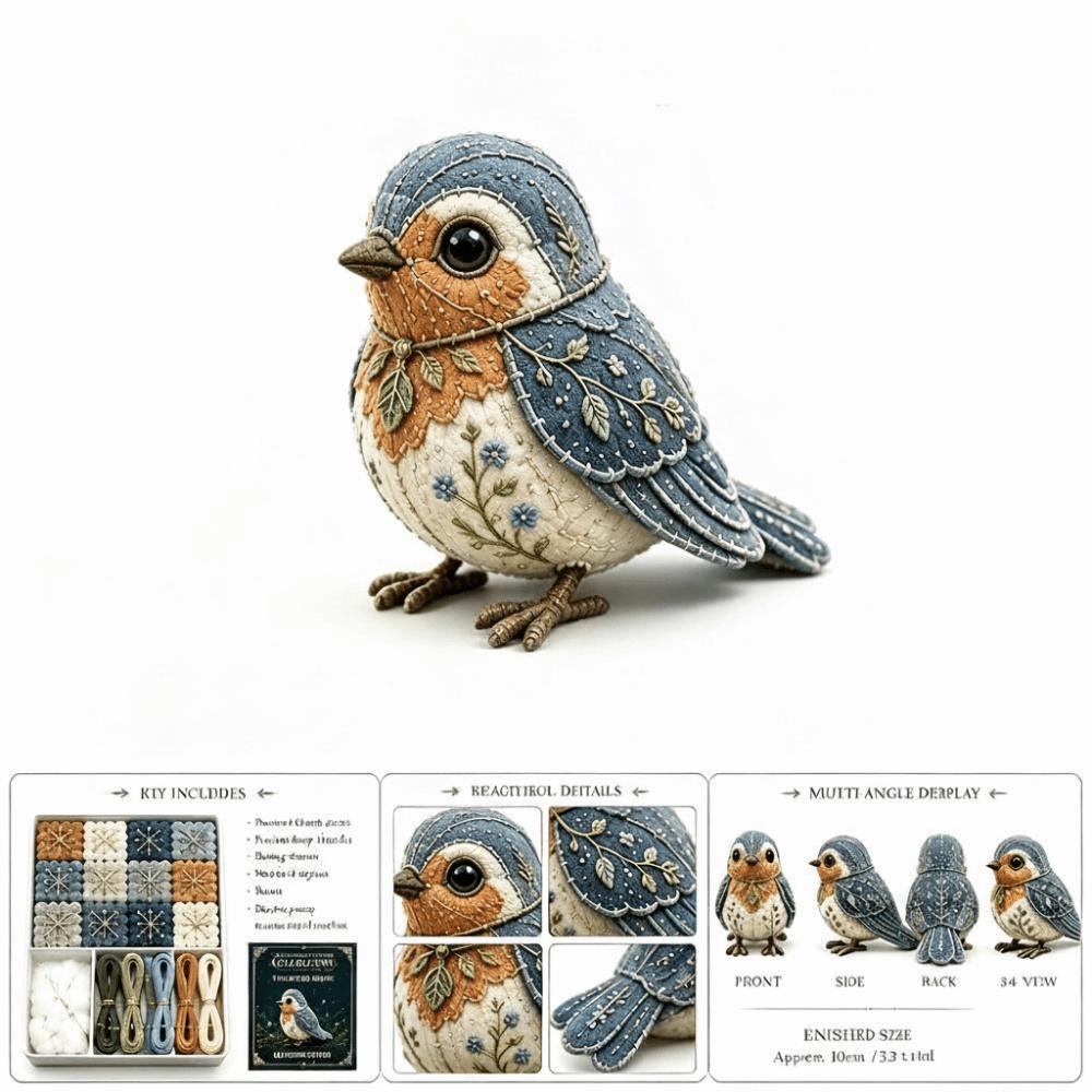 Floral Fabrics DIY Sewing Kit Creative Design Animal Toy Craft Fabric Sewing Kit  For Craft Lover