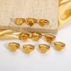 Горячая Распродажа Гравированное Кольцо с Английским Алфавитом Покрытие 18K Золотом Нержавеющая Сталь Простое Премиум Водонепроницаемое Кольцо