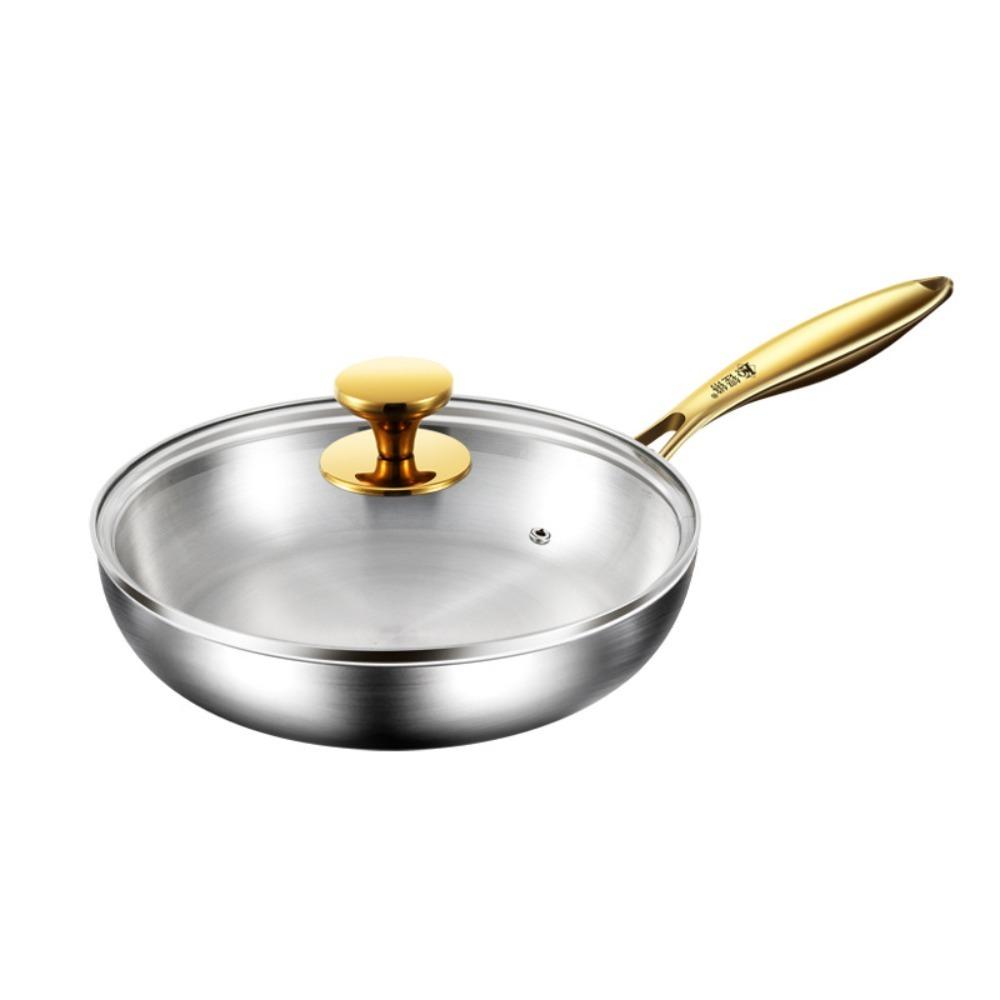 316 Stainless Steel Frying Wok Universal Cooking Pot Household Steak Skillets Induction Cooker