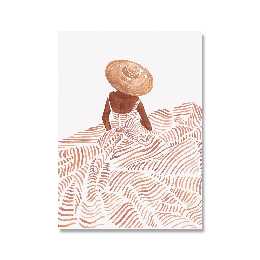 Марокко художественный принт модные шикарные иллюстрации в стиле бохо плакаты летние тропические настенные картины телесный женский холст живопись домашний декор