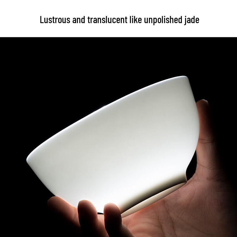 Цзиндэчжэньский чисто белый подглазурный керамический набор столовой посуды