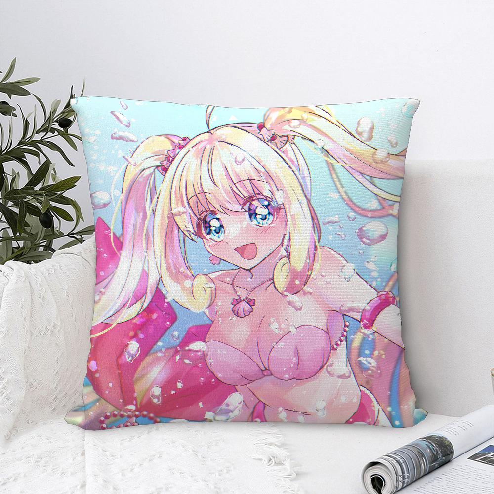Mermaid Melody Pichi Pichi Pitch Pillow Case Sofa Decorative Home Double-sided Print Plush Throw Pillow Covers Cushion Decor