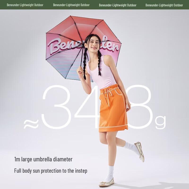 Beneunder Sweet Cool Series Three-Fold UV Sun & Rain Umbrella