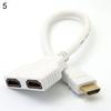 1080P HDMI-совместимый порт Male to 2 Female 1 In 2 Out Разветвитель Кабель Адаптер Конвертер