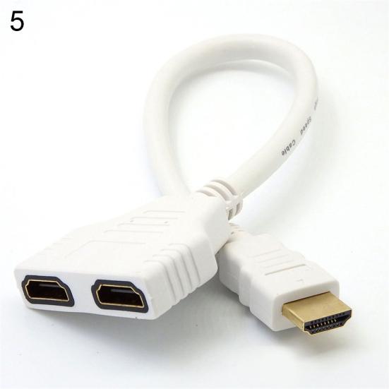 1080P HDMI-совместимый порт Male to 2 Female 1 In 2 Out Разветвитель Кабель Адаптер Конвертер