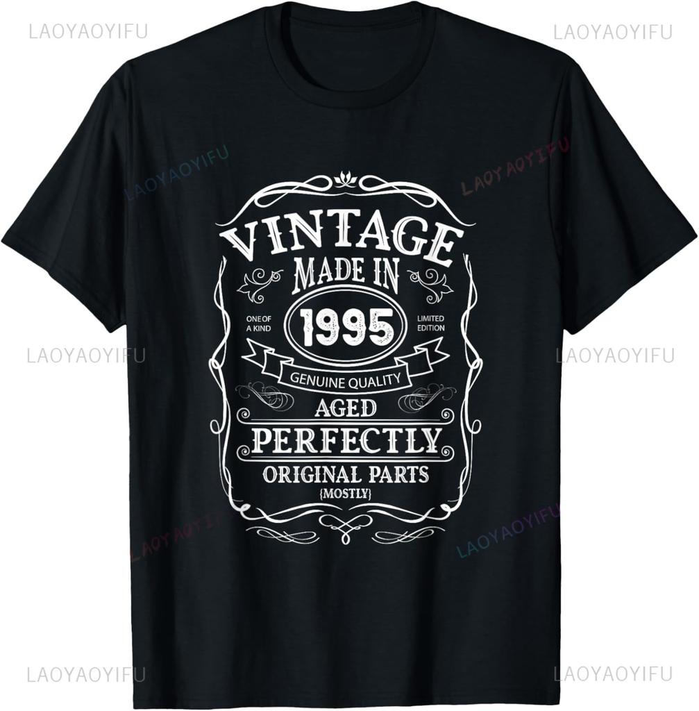 Vintage 1995 Limited Edition 30th Birthday Gifts 30 Year Old TShirt Unisex Summer Streetwear Tops Customizable Summer Tops