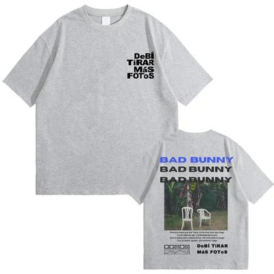 Футболка знаменитого рэпера Bad Bunny DeBi TiRAR MaS FOToS DTMF Графическая футболка Мужская футболка Мужская мода Хип-хоп Ретро футболки